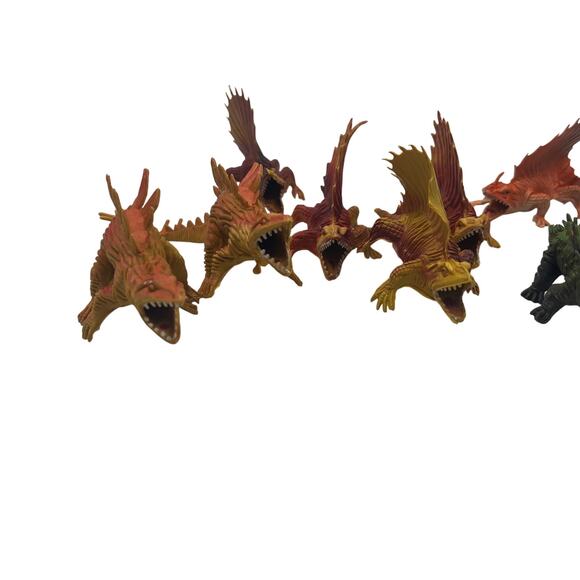 Vintage 1980's Dinosaur Lot Made Tiawan Duplicates 17 Plastic Figures Dino Play - Picture 6 of 10